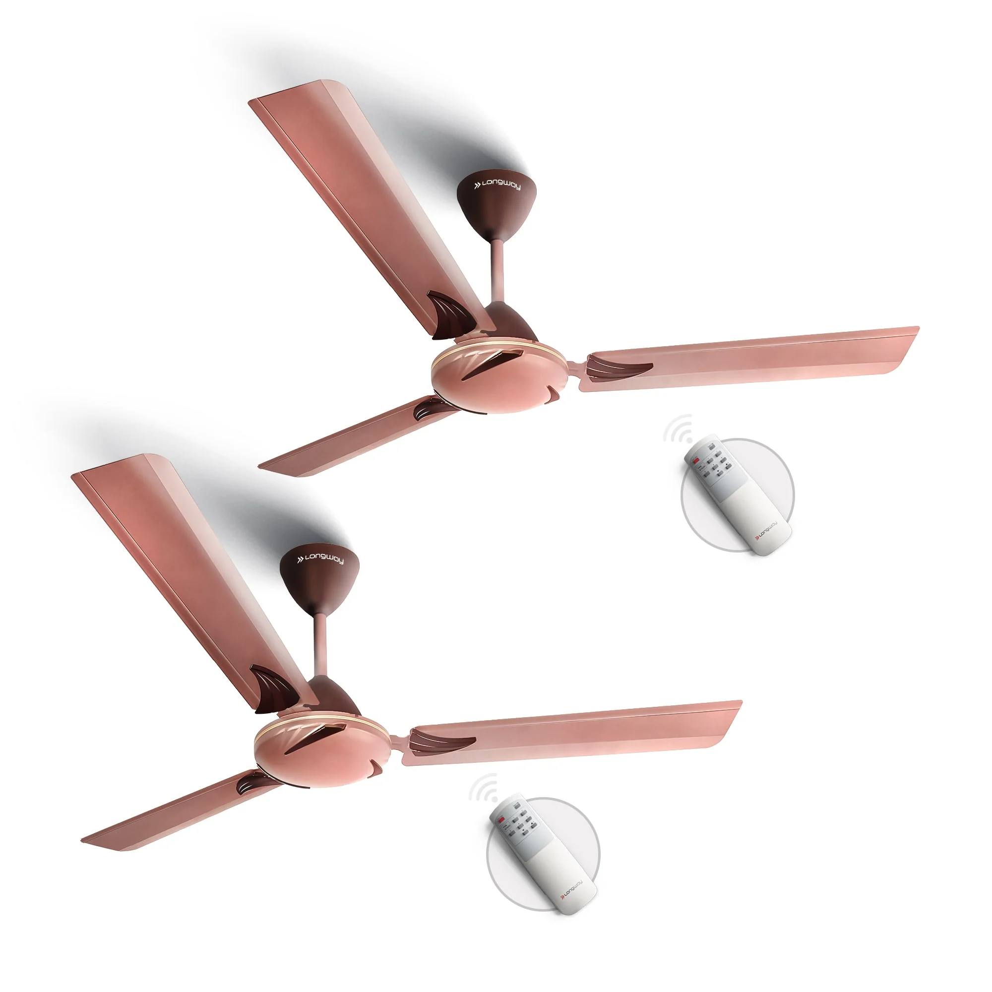 Longway Creta P2 1200 mm/48 inch Remote Controlled 3 Blade Anti-Dust Decorative Star Rated Ceiling Fan (Pack of 2) - Image 22