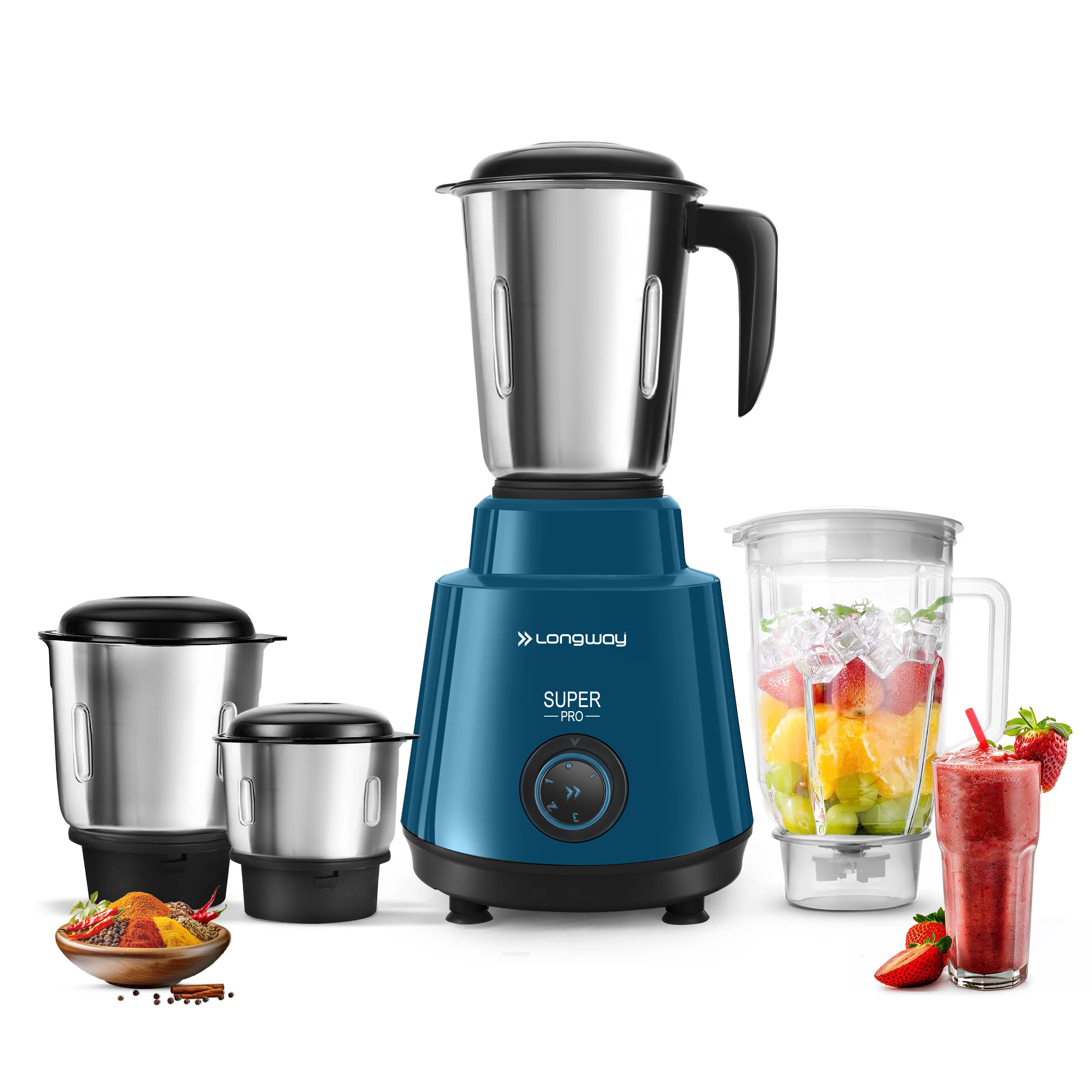 Longway Super Pro Juicer Mixer Grinder | Up to 700 - 750 Watt Powerful Motor | for Grinding, Mixing, Juicing | 2 Year Warranty - Image 26