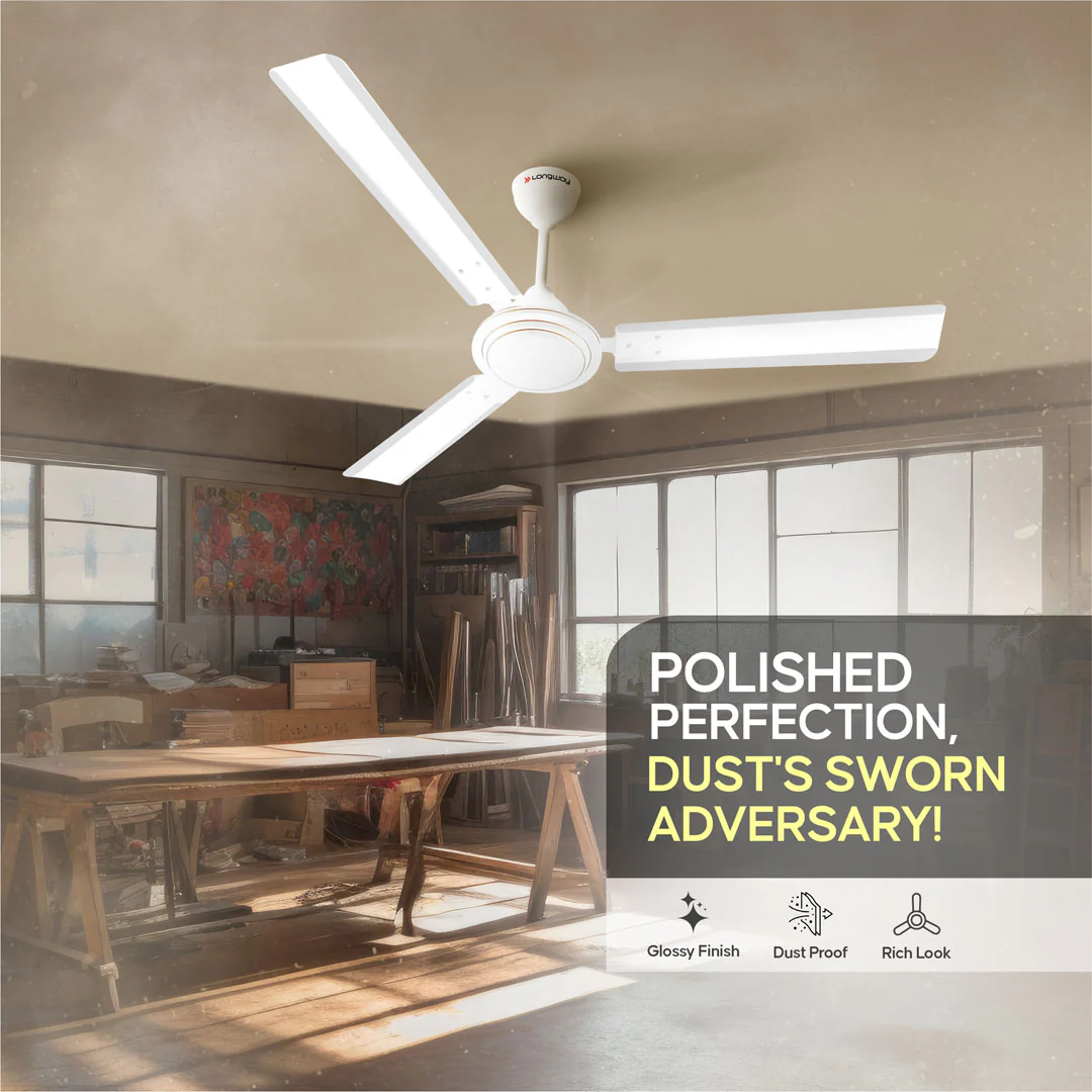 Longway Nexa P2 1200 mm/48 inch Ultra High Speed 3 Blade Anti-Dust Decorative Star Rated Ceiling Fan (Pack of 2) - Image 13