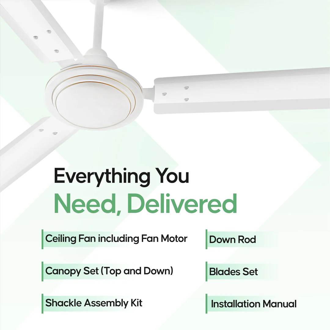 Longway Nexa P2 1200 mm/48 inch Ultra High Speed 3 Blade Anti-Dust Decorative Star Rated Ceiling Fan (Pack of 2) - Image 15