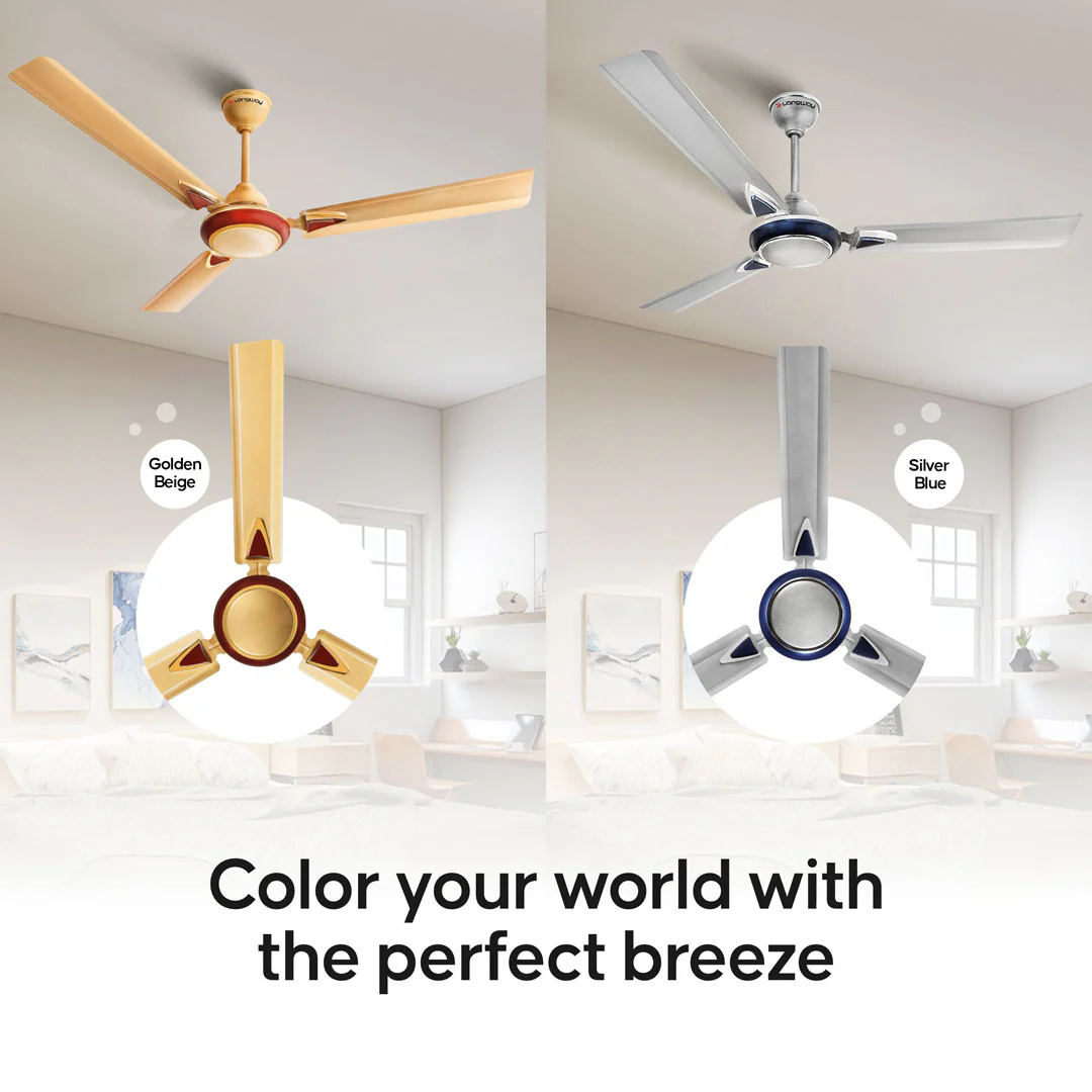 Longway Starlite-1 P1 1200 mm/48 inch Ultra High Speed 3 Blade Anti-Dust Decorative Star Rated Ceiling Fan (Pack of 1) - Image 7