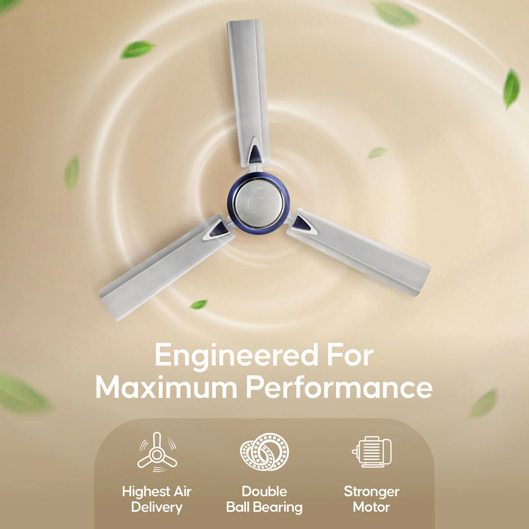Longway Starlite-1 P2 1200 mm/48 inch Ultra High Speed 3 Blade Anti-Dust Decorative Star Rated Ceiling Fan (Pack of 2) - Image 12