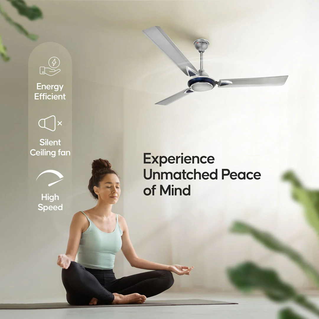 Longway Starlite-1 P2 1200 mm/48 inch Ultra High Speed 3 Blade Anti-Dust Decorative Star Rated Ceiling Fan (Pack of 2) - Image 14