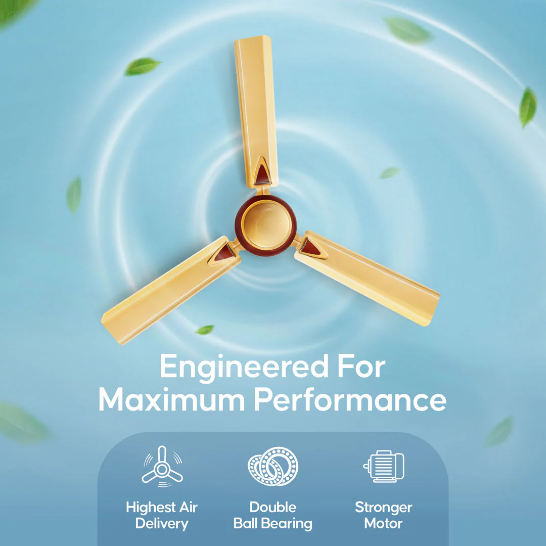 Longway Starlite-1 P2 1200 mm/48 inch Ultra High Speed 3 Blade Anti-Dust Decorative Star Rated Ceiling Fan (Pack of 2) - Image 3