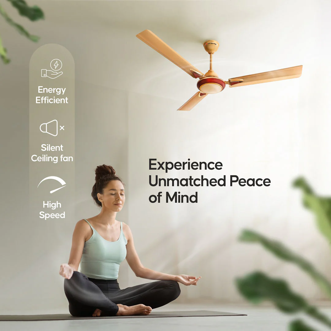 Longway Starlite-1 P2 1200 mm/48 inch Ultra High Speed 3 Blade Anti-Dust Decorative Star Rated Ceiling Fan (Pack of 2) - Image 5